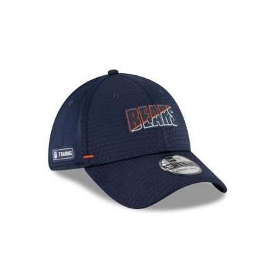 Blue Chicago Bears Hat - New Era NFL Official Summer Sideline Alt 39THIRTY Stretch Fit Caps USA3107862